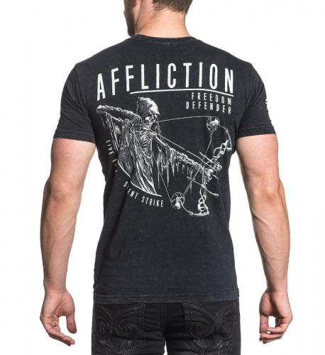 Футболка Affliction Pierced Black Lava Wash купити