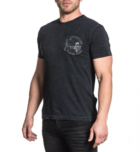 Футболка Affliction Pierced Black Lava Wash фото