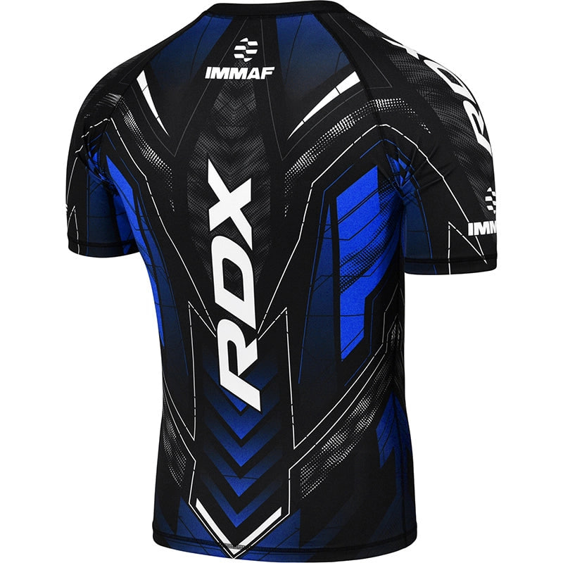Компресійна Футболка RDX IMMAF Approved Half Sleeves Blue купити