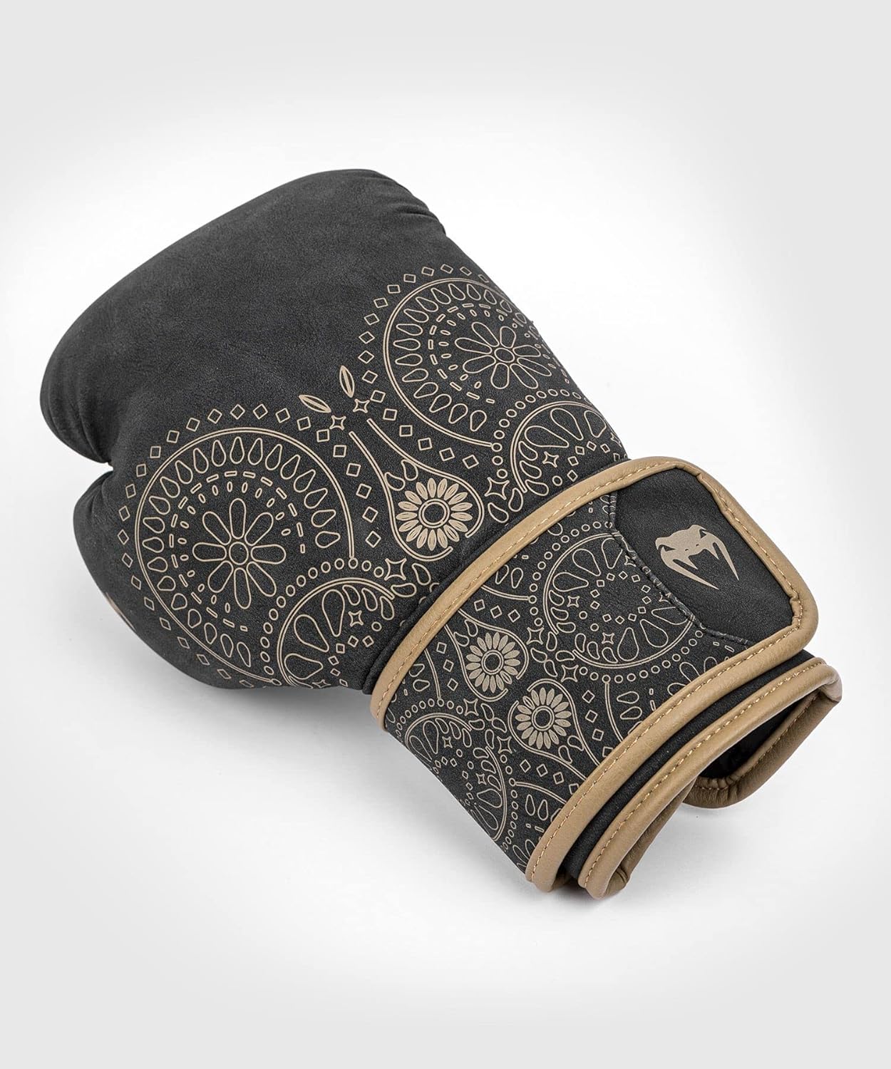 Venum Santa Muerte Dark Side Boxing Gloves - Black Brown  photo