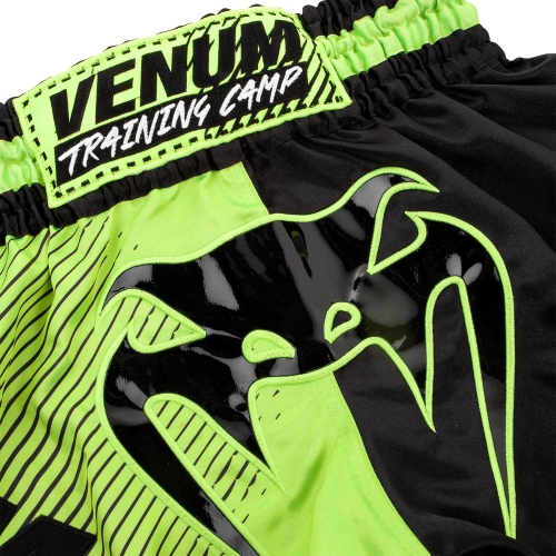 Шорти для тайського боксу Venum Training Camp 2.0 Muay Thai Shorts Black Neo Yellow оригінал