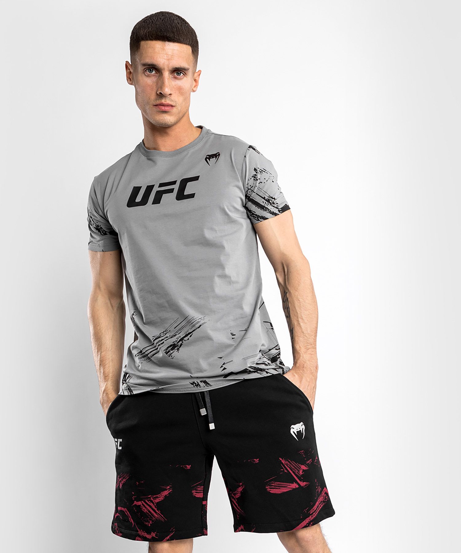 Venum UFC Authentic Fight Week Mens 2.0 Grey T-shirt photo