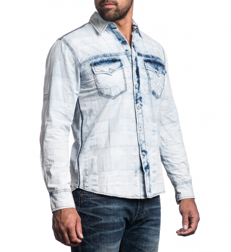 Мужская рубашка Affliction Take a Swing White ціна