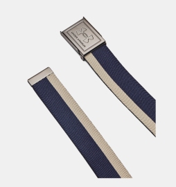 Ремінь двосторонній Under Armour Drive Stretch Webbing Midnight Navy Khaki Base Silver купити