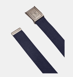 Ремінь двосторонній Under Armour Drive Stretch Webbing Midnight Navy Khaki Base Silver