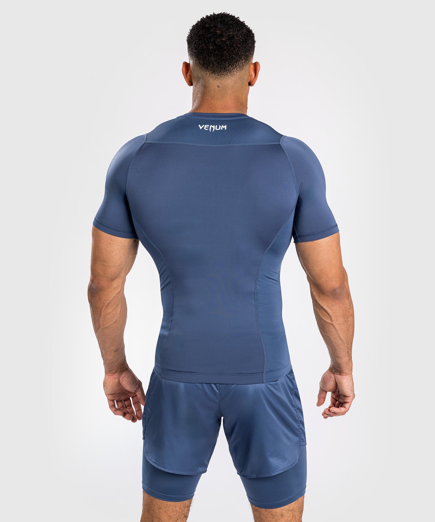 Рашгард Venum Attack Mens Short Sleeve Rashguard Navy Blue купить