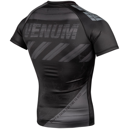 Компрессионная футболка Venum AMRAP Comression T-shirt Short Sleeves Black Grey цена