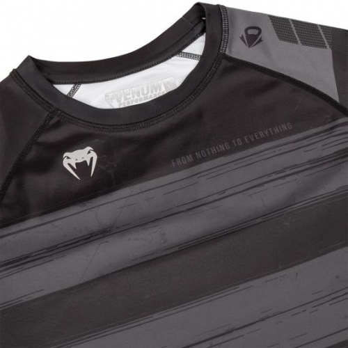 Компрессионная футболка Venum AMRAP Comression T-shirt Short Sleeves Black Grey оригинал
