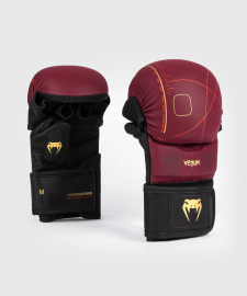 Venum Tactical XT Sparring MMA Gloves - Black/Burgundy/Gold