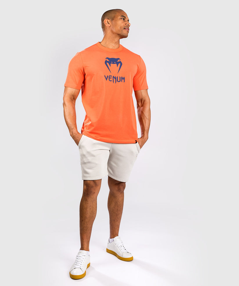 Футболка Venum Classic T-shirt Orange Navy Blue цена