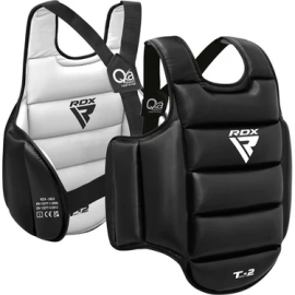 Protective vest for karate RDX T2 Karate Chest Guard Black\White