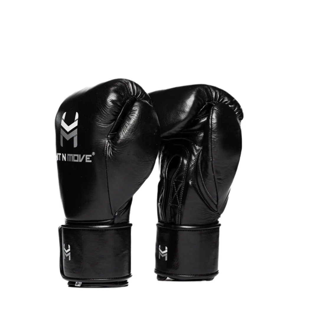 Боксерські рукавиці Hit N Move Horse Hair Boxing Gloves (Hook and Loop) Black