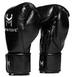 Боксерські рукавиці Hit N Move Horse Hair Boxing Gloves (Hook and Loop) Black