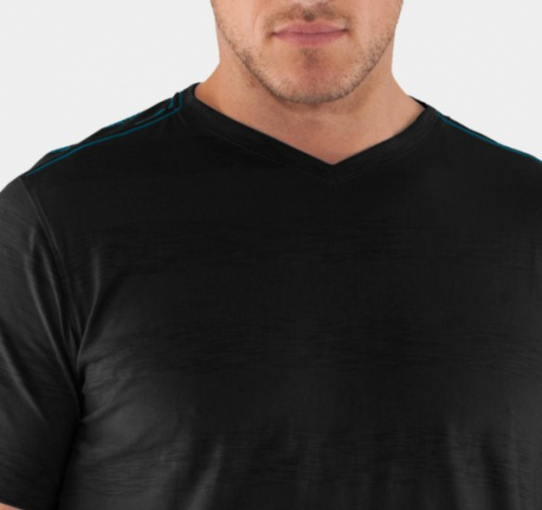 Футболка Under Armour Slub Stripe - Black фото
