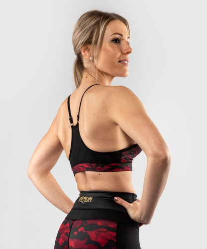 Спортивний топ Venum Defender Sport Bra Black Red ціна