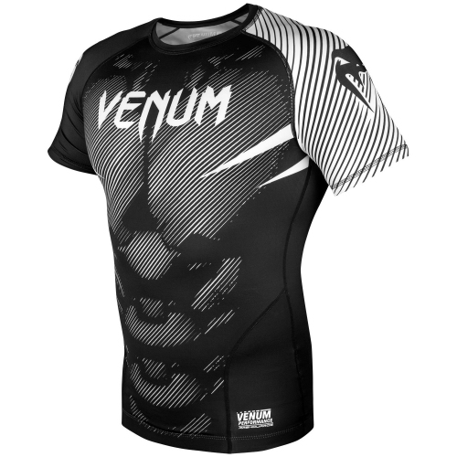 Рашгард Venum NoGi 2.0 Rashguard Short Black White цена