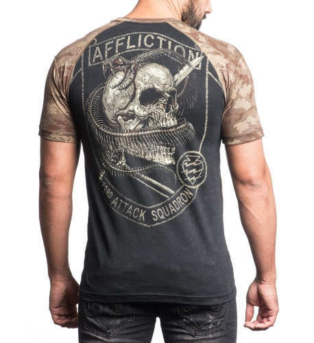 Футболка Affliction Death Coil T-Shirt Black купить