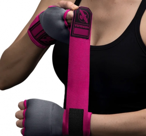 Гелеві бинти Hayabusa Quick Gel Handwraps Grey Pink фото
