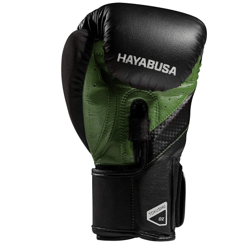 Боксерские перчатки Hayabusa T3 Boxing Gloves Black Green ціна