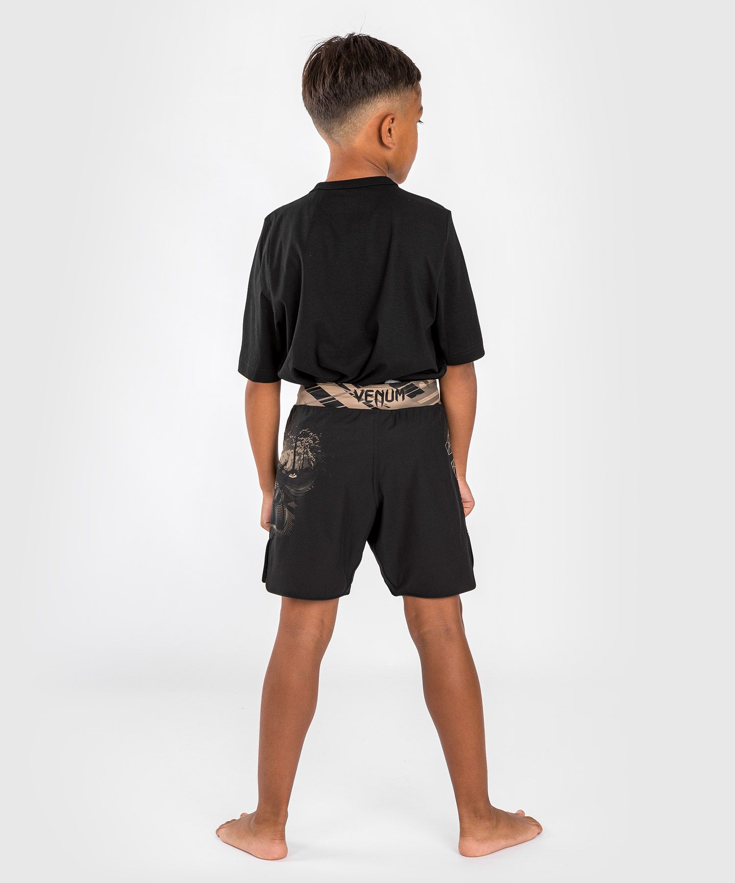 Childrens MMA shorts Venum Gorilla Jungle Fightshorts For Kids - Sand Black original