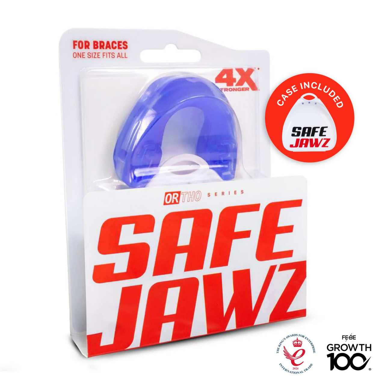 Капа для брекетів SAFEJAWZ Ortho Series Self-Fit Mouthguard for Braces Ice Blue ціна