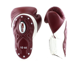 Боксерські рукавиці Twins Velcro Extra Design BGVL6-MK White Maroon, Фото № 2