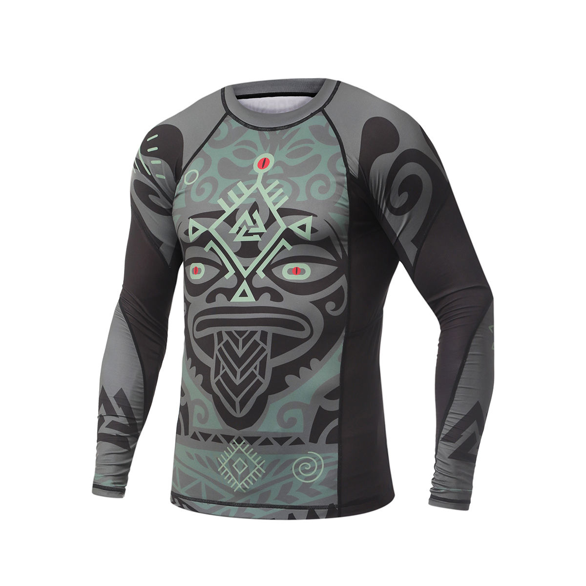 Рашгард з довгим рукавом Peresvit Maori Black Military Green ціна