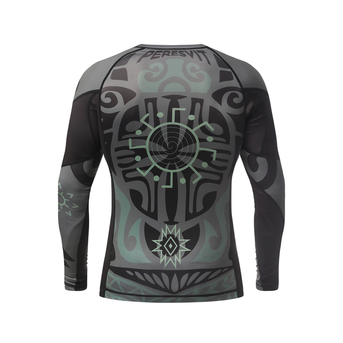 Рашгард з довгим рукавом Peresvit Maori Black Military Green купити