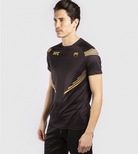 Футболка Venum UFC FightNight Pro Linе Dry Tech Black Gold цена