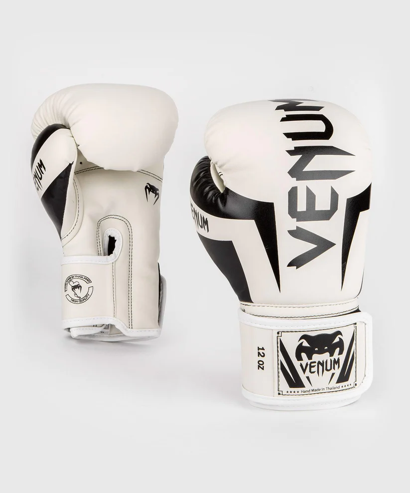 Venum Elite Boxing Gloves - White/Black  buy
