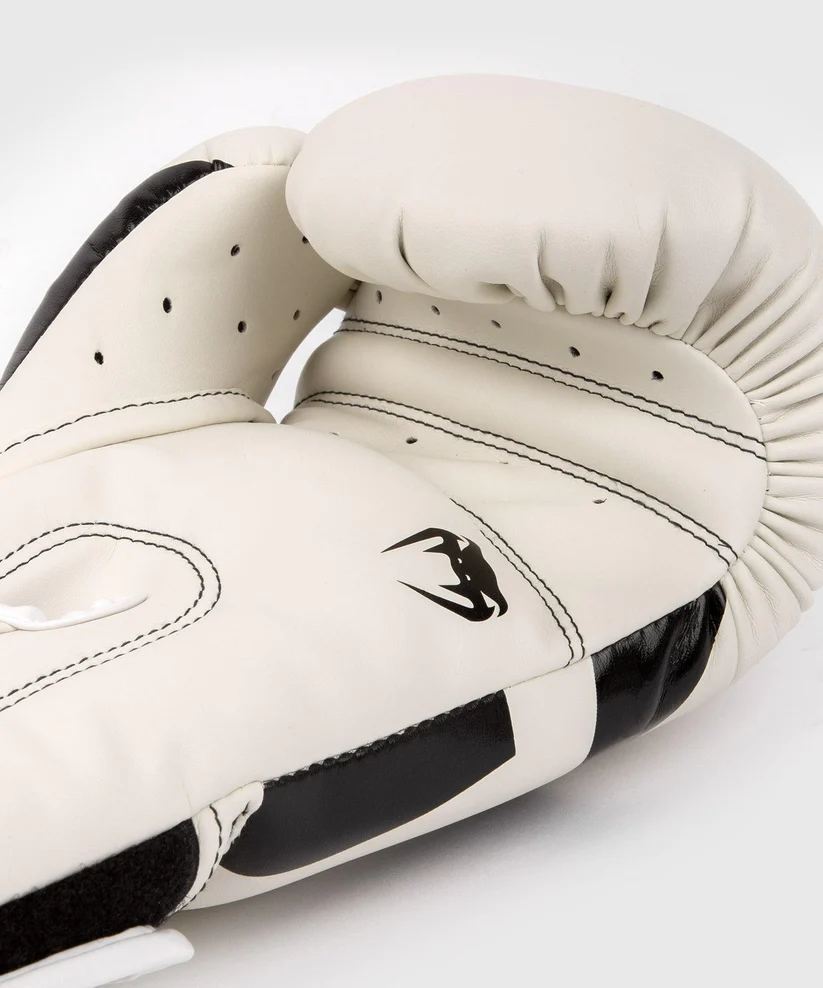 Venum Elite Boxing Gloves - White/Black  photo