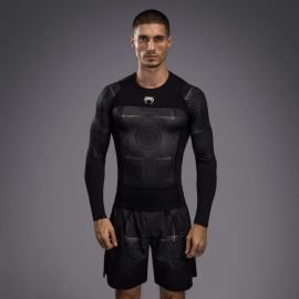 Рашгард Venum G-Fit Air Mens Long Sleeve Rashguard Deep Black Desert Sand