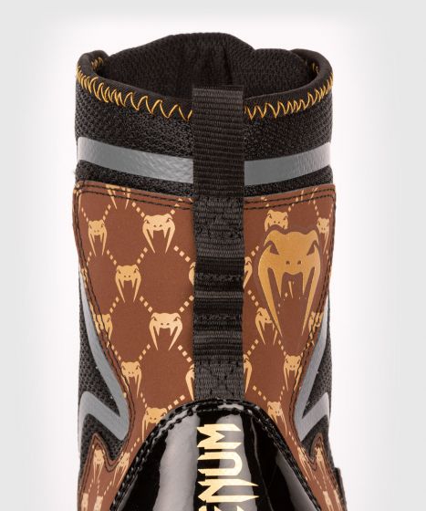 Боксерки Venum Elite Evo Monogram Boxing Shoes Black Brown фото