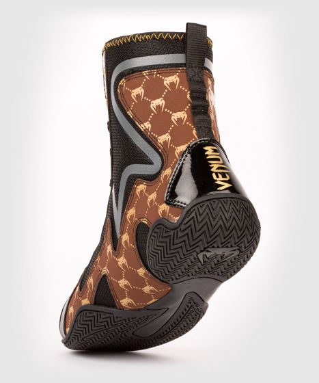 Боксерки Venum Elite Evo Monogram Boxing Shoes Black Brown цена