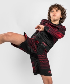 Детские шорты для MMA Venum Nakahi Kids Fightshort Black Red, Фото № 2