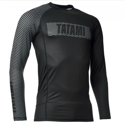 Rashguard Tatami Essential 3.0 Long Sleeve Rash Guard Black Grey photo