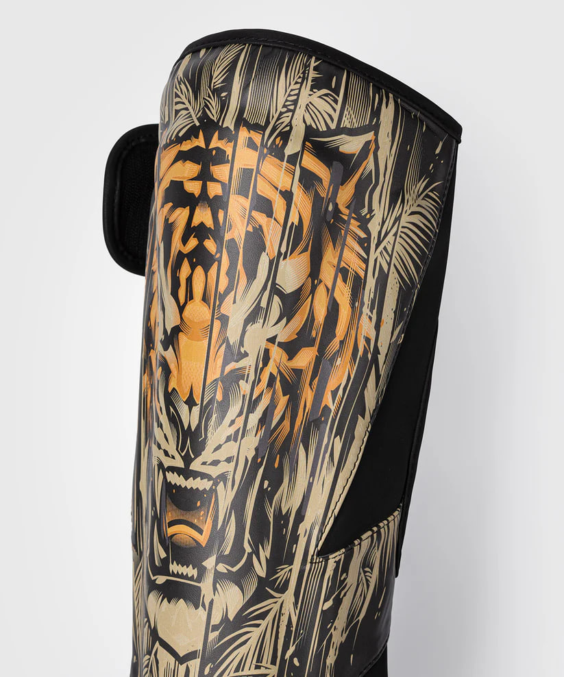 Venum Tiger Shin Guards Black Neon Orange price