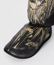 Venum Tiger Shin Guards Black Neon Orange photo