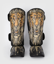 Venum Tiger Shin Guards Black Neon Orange buy
