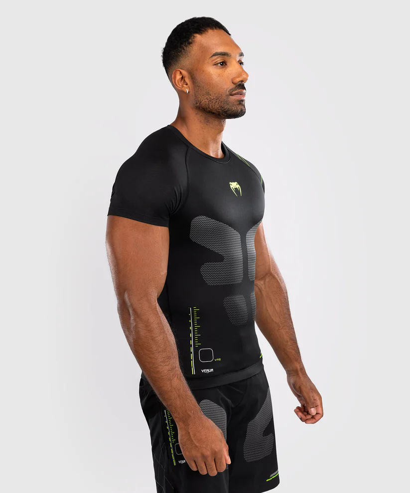 Venum Training Camp 4.0 Short Sleeve Rashguard - Black/Neon Green buy