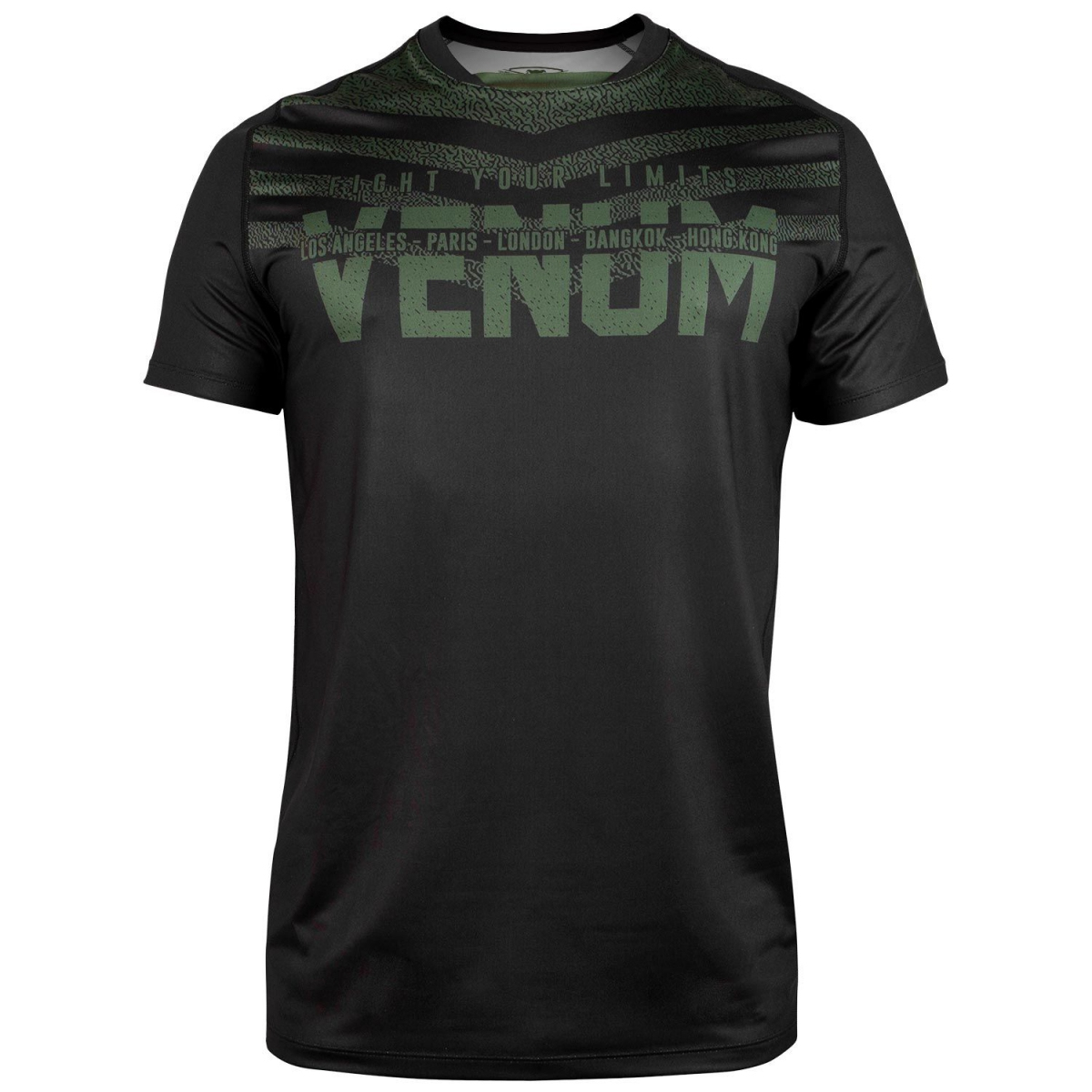 Футболка Venum Signature Dry Tech T-shirt Black Khaki Exclusive