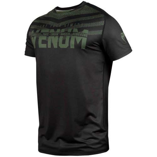 Venum Signature Dry Tech T-shirt Black Khaki Exclusive buy