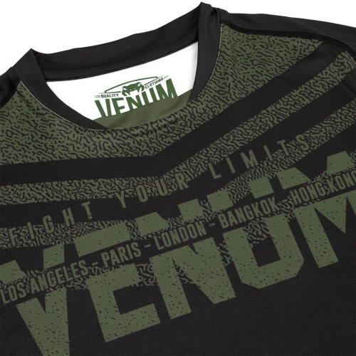 Venum Signature Dry Tech T-shirt Black Khaki Exclusive original