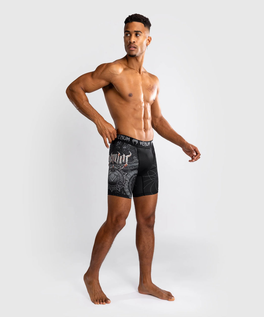 Компресійні шорти Venum Gladiator 5.0 Mens Vale Tudo Shorts Black Silver