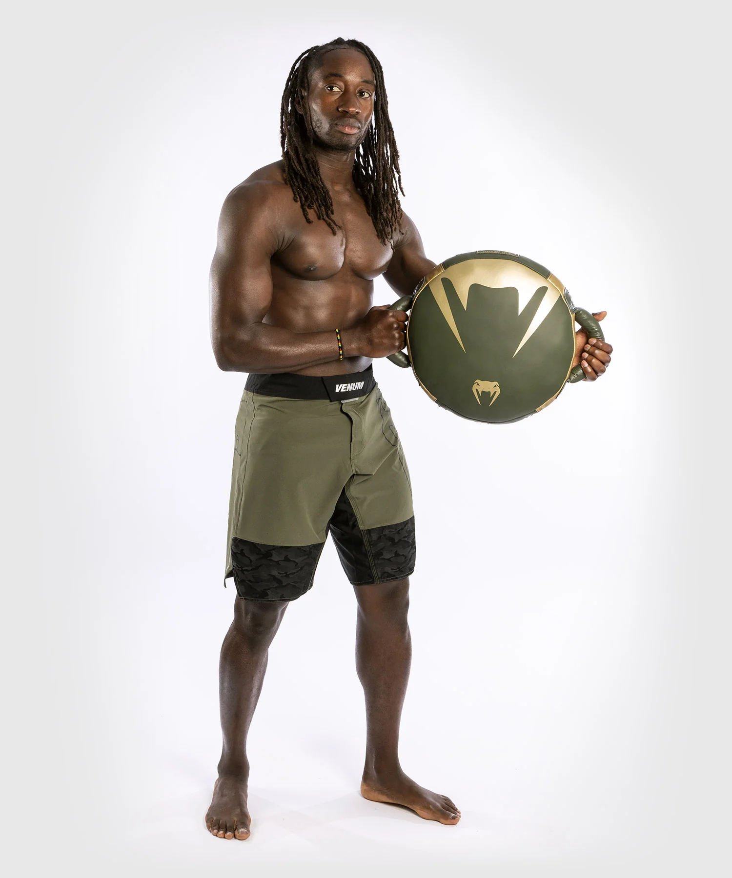 Power pad Venum Pro Boxing Round Punch Shield Khaki Gold size
