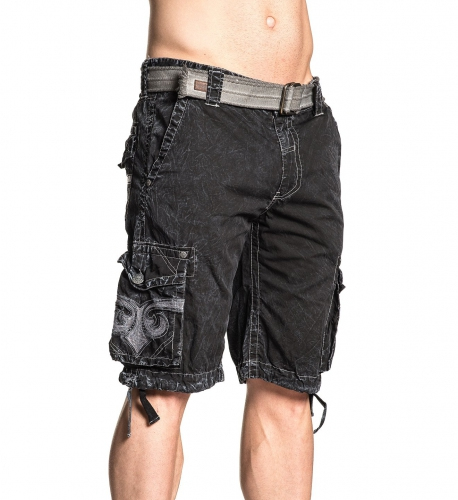 Shorts Affliction Sahara Cargo Short Black buy
