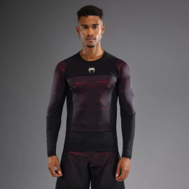 Рашгард Venum G-Fit Air Mens Long Sleeve Rashguard Deep Black Fire Red