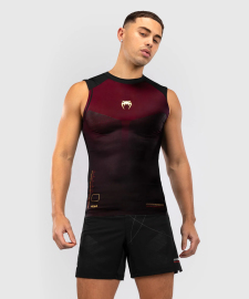 Venum Tactical XT Sleeveless Rashguard - Black/Burgundy/Gold