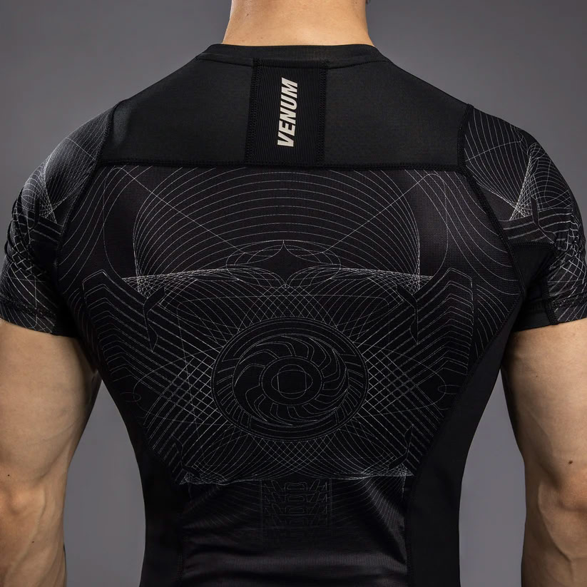 Рашгард Venum G-Fit Air Mens Short Sleeve Rashguard Deep Black Desert Sand де купити