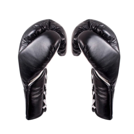 Бойові боксерські рукавиці Cleto Reyes Official Leather Fight Gloves Black, Фото № 2